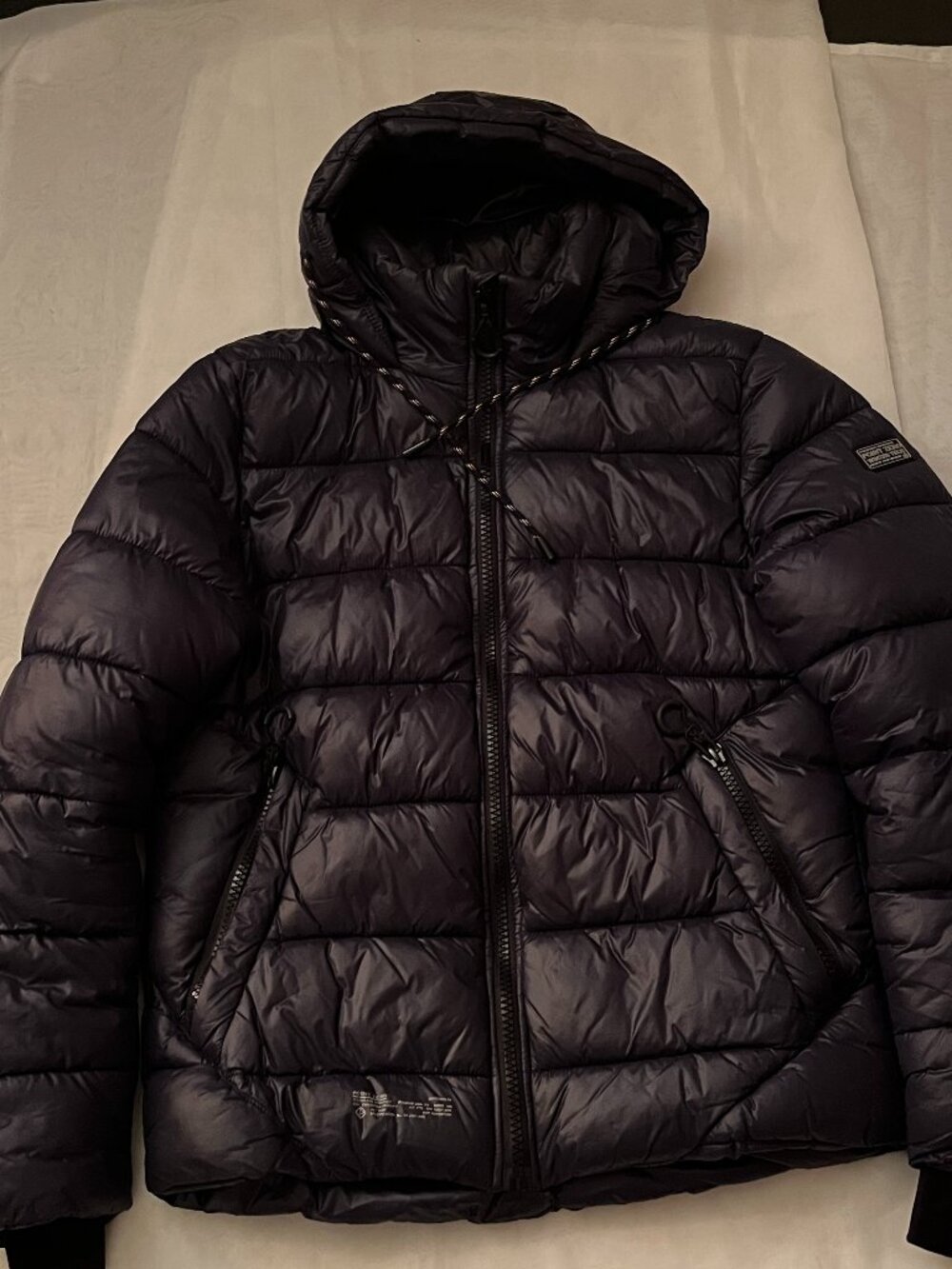 Point Zero Dark Blue Men's Winter Jacket,medium size – Pre-Owned, Good Condition